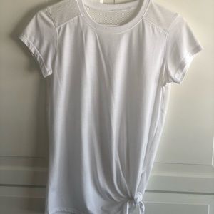 White Tee-Shirt with a side tie detail!